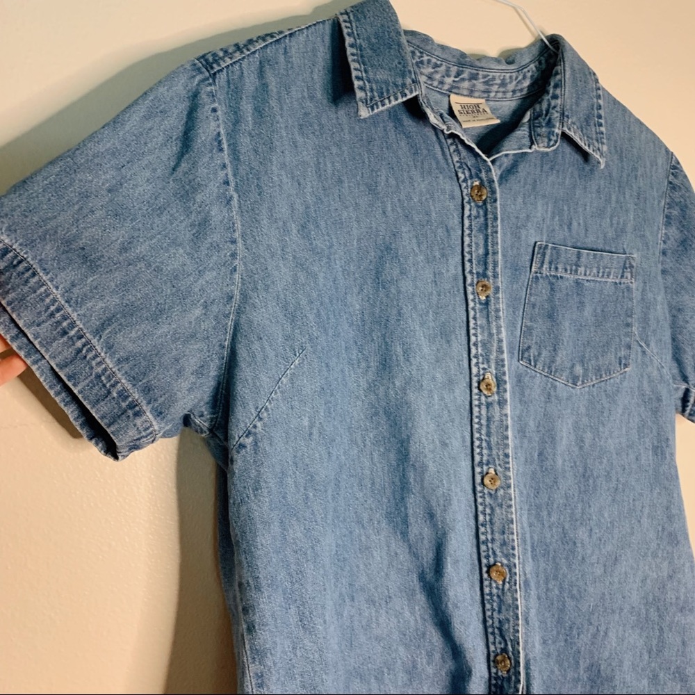 High Sierra Demim Button-Up Blouse